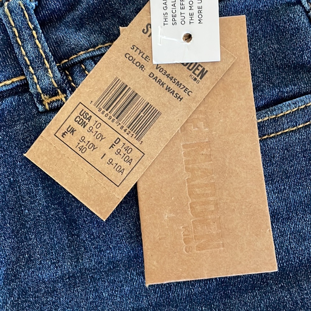 Steve Madden girls Size 10 Blue Jean Shorts Distressed NWT - Picture 4 of 4